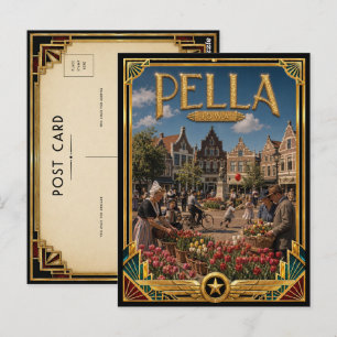 Pella Iowa Vintage Art Deco Golden Age Postcard