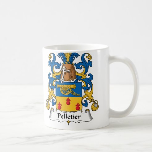 Pelletier Coat Of Arms Family Crest Home Furnishings & Accessories ...