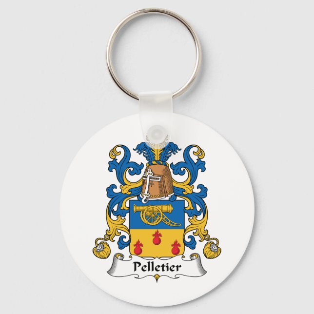Pelletier Family Crest Key Ring (Front)