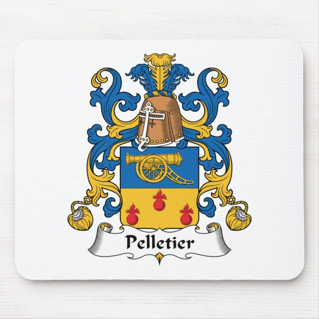 Pelletier Family Crest Mouse Mat (Front)