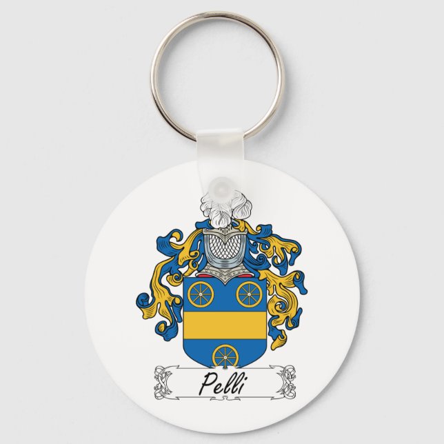 Pelli Family Crest Key Ring (Front)