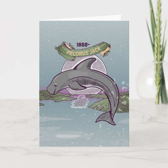 Pelorus Jack New Zealand Dolphin Card (Front)