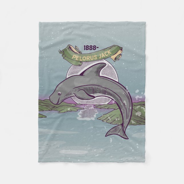 Pelorus Jack New Zealand Dolphin Fleece Blanket (Front)