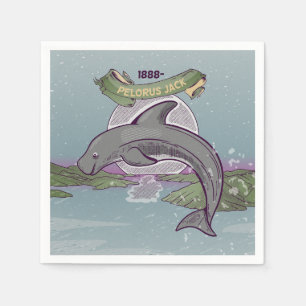 Pelorus Jack New Zealand Dolphin Napkin