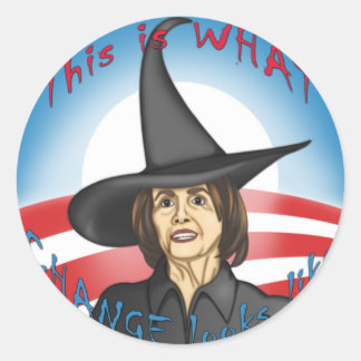 Pelosi: Looks like Change Classic Round Sticker