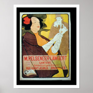 'Pelseneer-Lambert Glove Makers, Millinery and Per Poster
