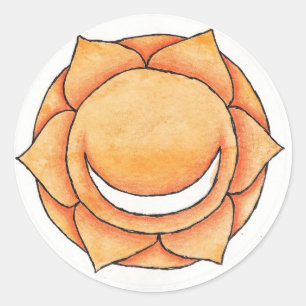 Pelvic Chakra Classic Round Sticker