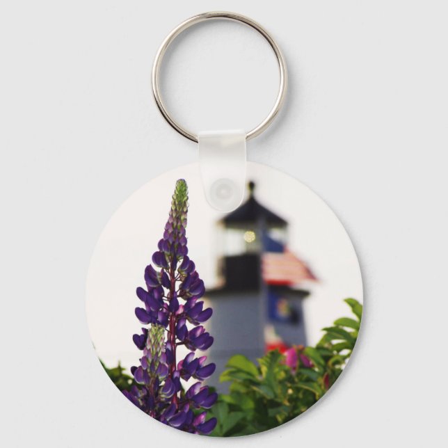 Pemaquid Lupin In the Distance Key Ring (Front)