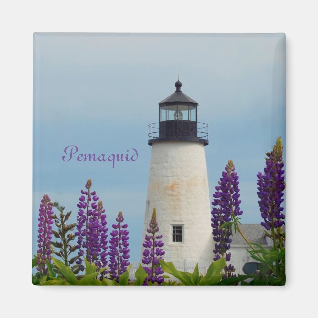 Pemaquid Point Light Bristol Maine Lighthouse Magnet (Front)