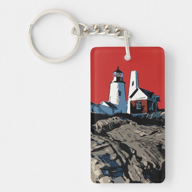 PEMAQUID POINT LIGHT KEY RING (Front)