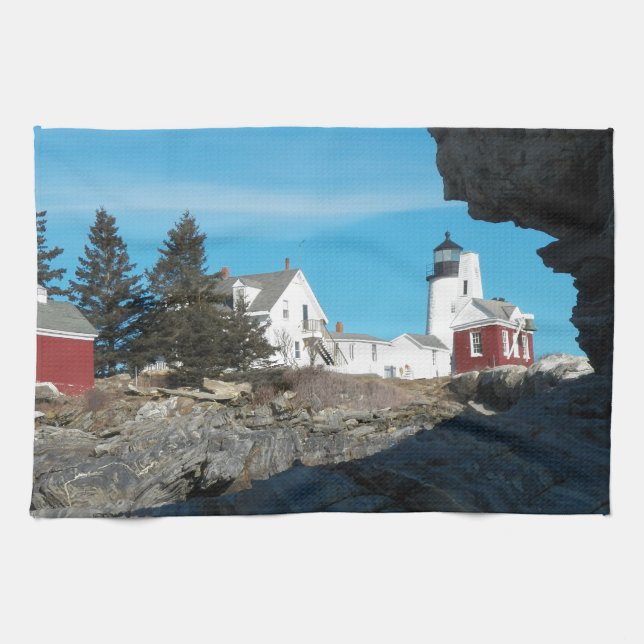 Pemaquid Point Lighthouse 22 Tea Towel (Horizontal)
