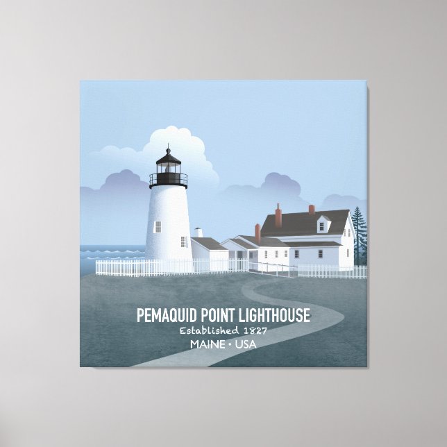 Pemaquid Point Lighthouse Canvas Print (Front)