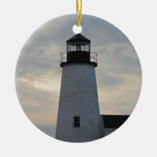 Pemaquid Point Lighthouse Ceramic Tree Decoration