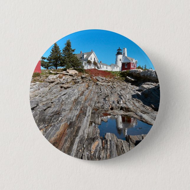 Pemaquid Point Lighthouse, Maine 6 Cm Round Badge (Front)