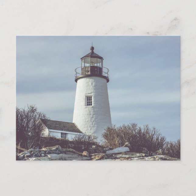 Pemaquid Point Lighthouse Maine Coast Postcard (Front)