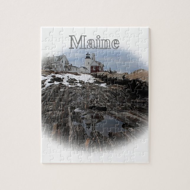 Pemaquid Point Lighthouse Maine Jigsaw Puzzle (Vertical)
