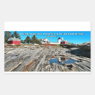 Pemaquid Point Lighthouse, Maine Rectangular Sticker