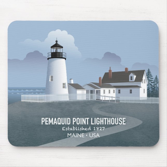 Pemaquid Point Lighthouse Mouse Mat (Front)