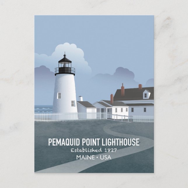 Pemaquid Point Lighthouse Postcard (Front)