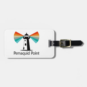 Pemaquid Point Lighthouse Rainbow Luggage Tag