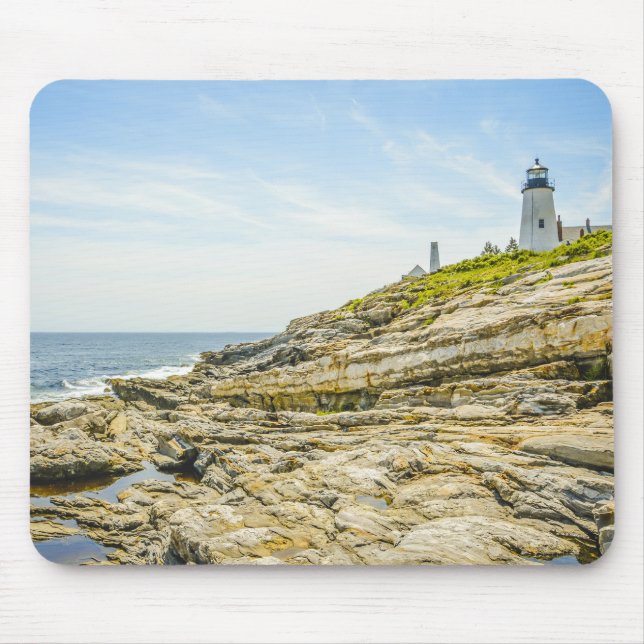 Pemaquid Point Maine Lighthouse and Ocean Mouse Mat (Front)