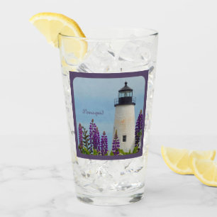Pemaquid Point Plum Coastal Maine Lighthouse Glass