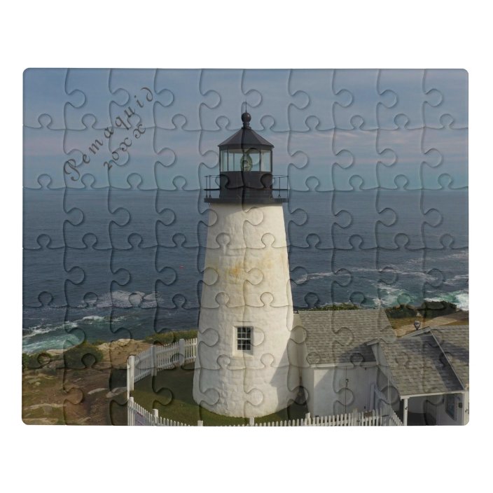 Pemaquid Point Scenic Coastal Sea Maine Lighthouse Jigsaw Puzzle ...