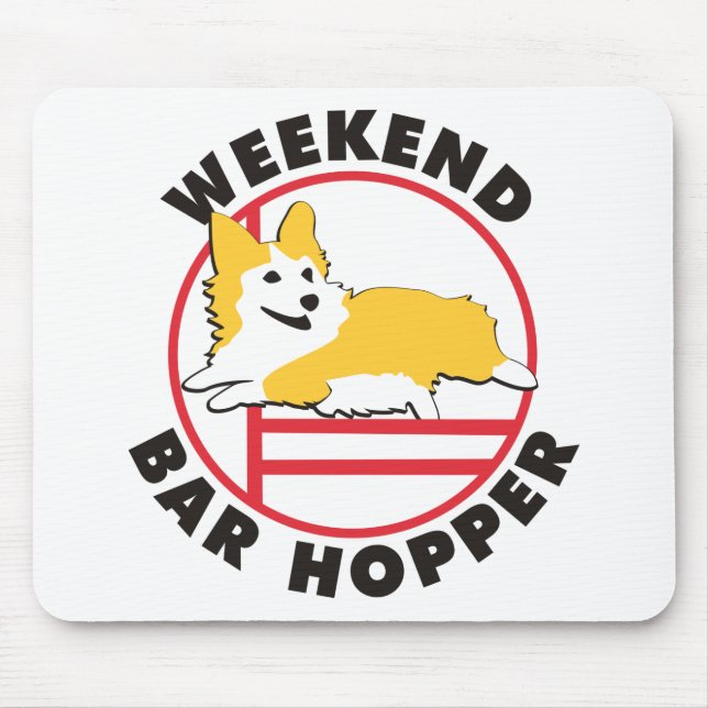 Pembroke Corgi Agility Weekend Bar Hopper Mouse Mat (Front)