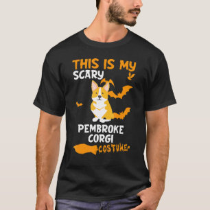 Pembroke Corgi Costume Halloween Lazy Scary Dog T-Shirt