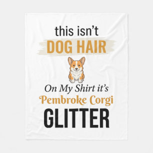 Pembroke Corgi Glitter Funny Dog Lover Design_1 Fleece Blanket