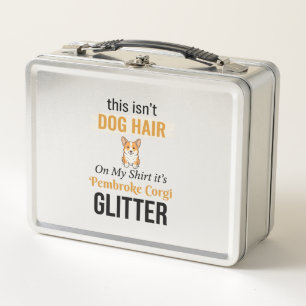 Pembroke Corgi Glitter Funny Dog Lover Design_1 Metal Lunch Box