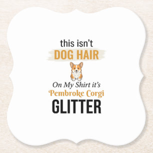 Pembroke Corgi Glitter Funny Dog Lover Design_1 Paper Coaster