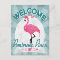 Pembroke Pines Florida Pink Flamingo Retro