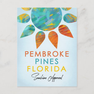 Pembroke Pines Florida Sunshine Travel Postcard