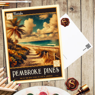 Pembroke Pines, Florida Vintage Postcard