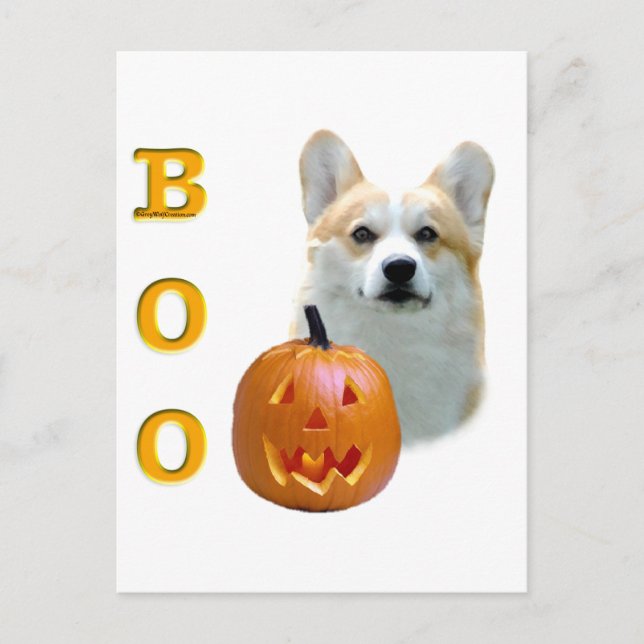 Pembroke Welsh Corgi Boo Postcard (Front)