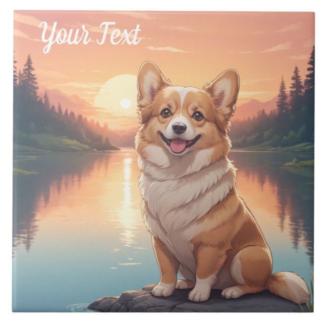 Pembroke Welsh Corgi by Lake Tile (Front)