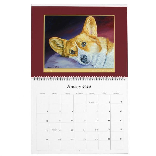 Pembroke Welsh Corgi Calendar Love Corgi (Jan 2026)