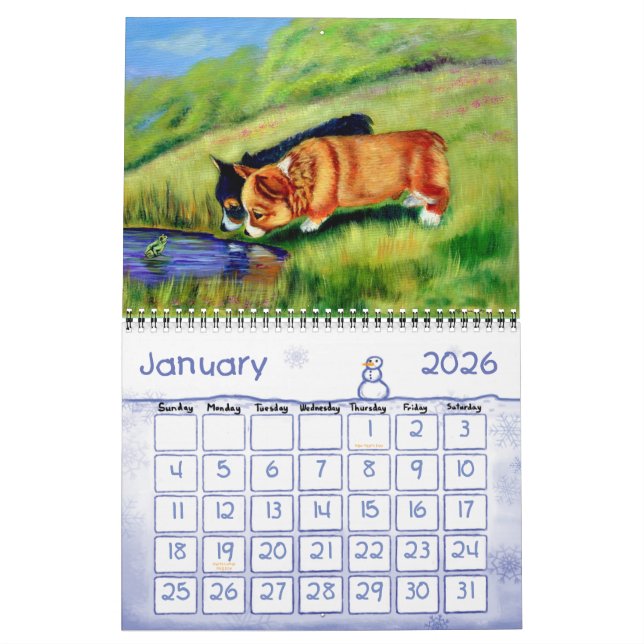 Pembroke Welsh Corgi Calendar The Joy of Corgis (Jan 2026)