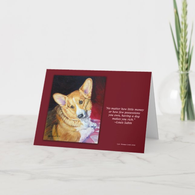 Pembroke Welsh Corgi Card (Front)