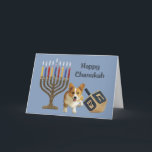 Pembroke Welsh Corgi Chanukah Card Menorah Dreidel<br><div class="desc">Remembering family and friends during the Chanukah season is a wonderful way to keep in touch with the people you love and care about. I created these dog Chanukah cards with love and care and I am sure anyone who loves dogs will be delighted to receive them. You do have...</div>