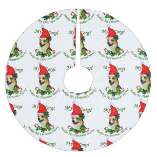 Pembroke Welsh Corgi Christmas Brushed Polyester Tree Skirt