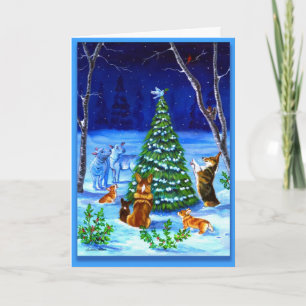 Pembroke Welsh Corgi Christmas Card