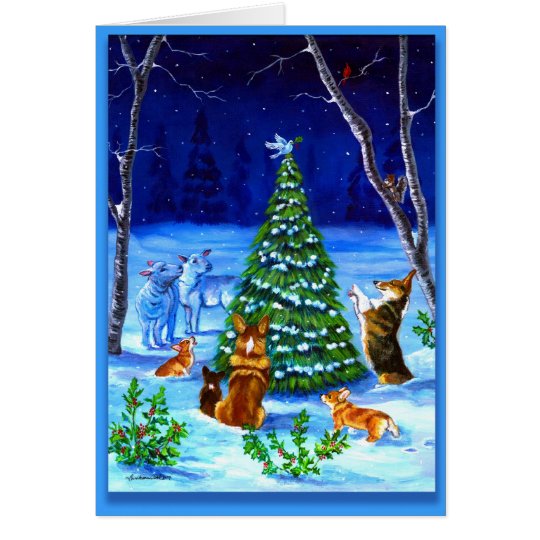 Pembroke Welsh Corgi Christmas Card