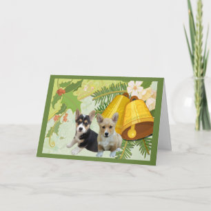 Pembroke Welsh Corgi Christmas Card Bells