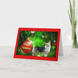 Pembroke Welsh Corgi Christmas Card Happy Holidays