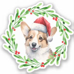 Pembroke Welsh Corgi Christmas Dog Puppy Vinyl