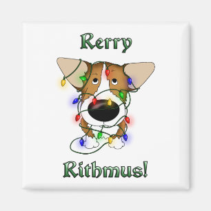 Pembroke Welsh Corgi Christmas Lights Magnet