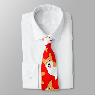 Pembroke Welsh Corgi Christmas Necktie