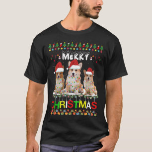 Pembroke Welsh Corgi Christmas Tree Light Xmas T-Shirt